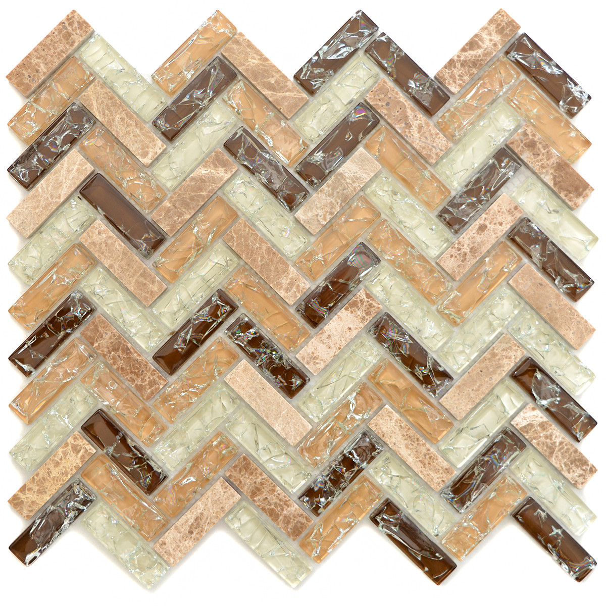 Fiskben Mosaik Marmor Kristall Beige | Ekosten.se