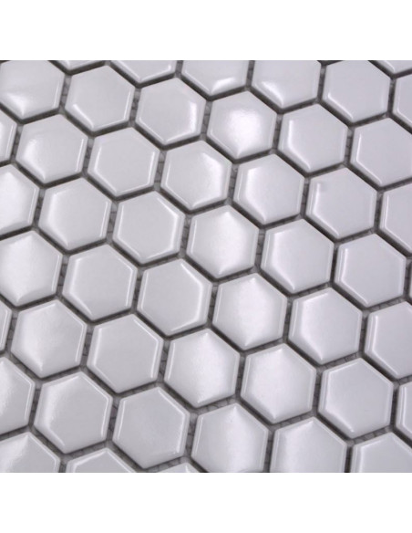 Vit Hexagon Mosaik Blank | Ekosten.se