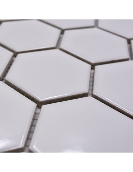 Klinkermosaik Hexagon Vit Blank | Ekosten.se