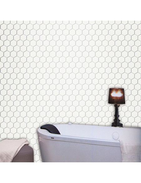 Klinkermosaik Hexagon Vit Blank | Ekosten.se