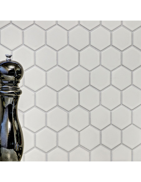 Klinkermosaik Hexagon Vit Blank | Ekosten.se