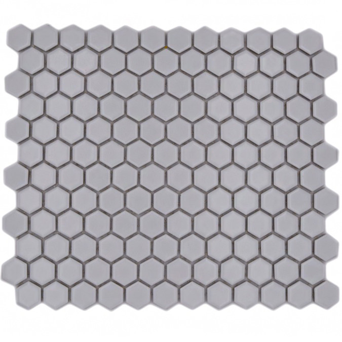 Vit Hexagon Mosaik Matt | Ekosten.se