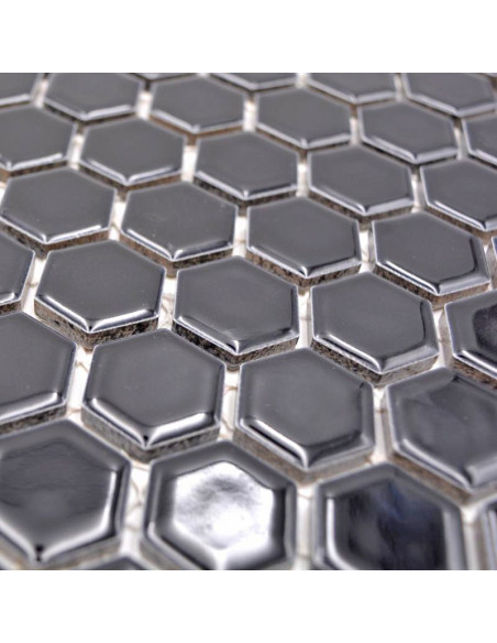 Svart Hexagon Mosaik Blank | Ekosten.se
