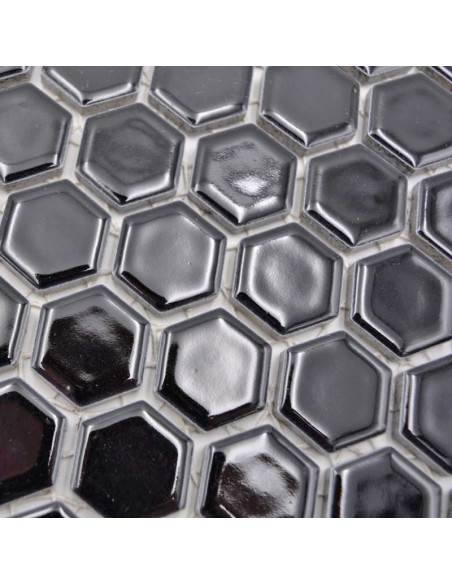 Svart Hexagon Mosaik Blank | Ekosten.se