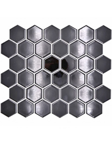 Klinkermosaik Hexagon Svart Blank | Ekosten.se