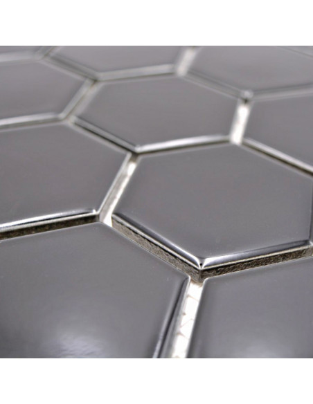 Klinkermosaik Hexagon Svart Blank | Ekosten.se