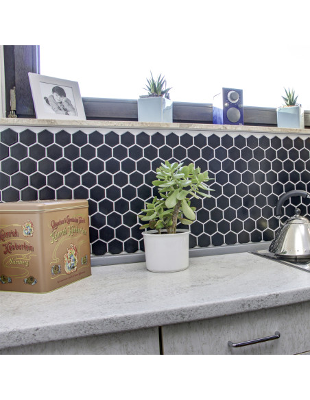 Klinkermosaik Hexagon Svart Matt | Ekosten.se