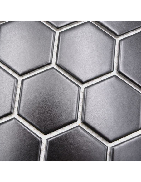 Klinkermosaik Hexagon Svart Matt | Ekosten.se