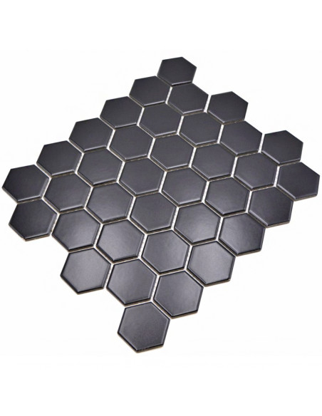 Klinkermosaik Hexagon Svart Matt | Ekosten.se