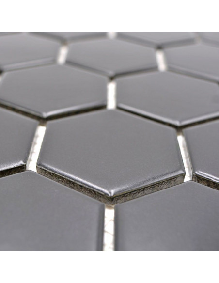 Klinkermosaik Hexagon Svart Matt | Ekosten.se