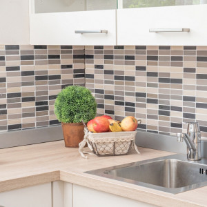Stavmosaik Keramik Glas Brun Beige | Ekosten.se