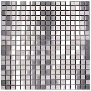 Silver Metall Mosaik Borstad | Ekosten.se