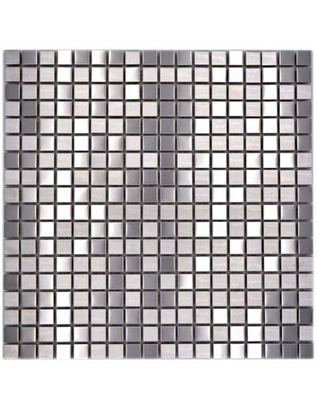 Silver Metall Mosaik Borstad | Ekosten.se