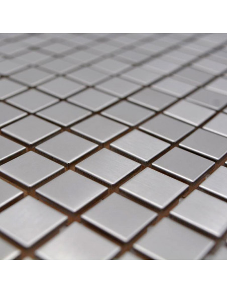 Silver Metall Mosaik Borstad | Ekosten.se