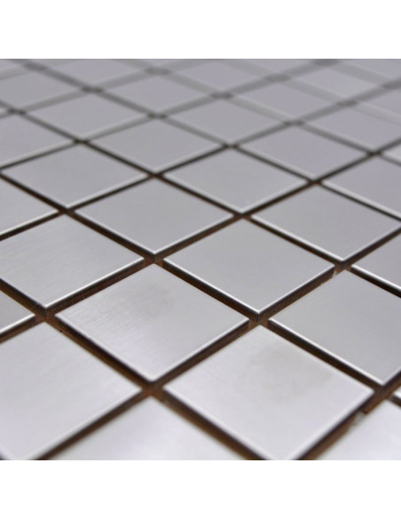 Metall Mosaik Silver Borstad | Ekosten.se