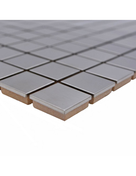 Metall Mosaik Silver Borstad | Ekosten.se