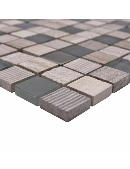 Mosaik Kristall Marmor Grå Silver | Ekosten.se