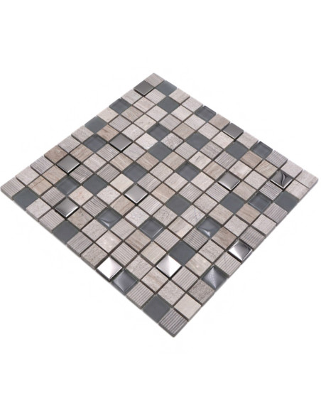 Mosaik Kristall Marmor Grå Silver | Ekosten.se