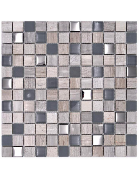 Mosaik Kristall Marmor Grå Silver | Ekosten.se