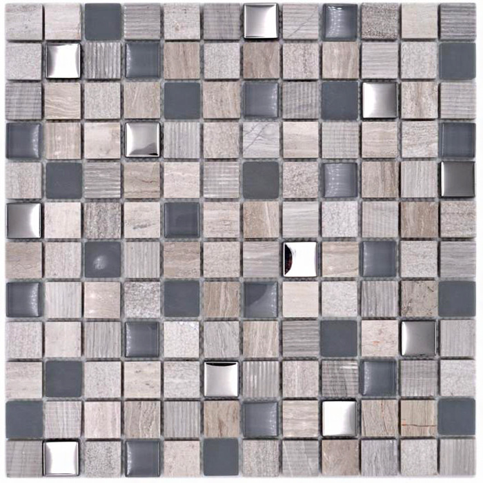 Mosaik Kristall Marmor Grå Silver | Ekosten.se
