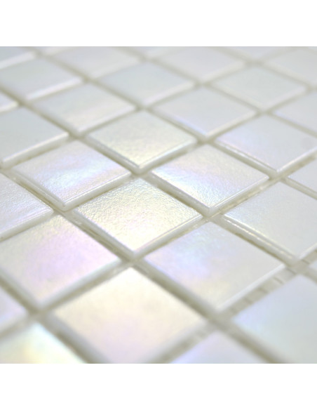 Glasmosaik Vit Rainbow | Ekosten.se
