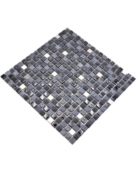 Mosaik Kristall Marmor Metall Svart | Ekosten.se