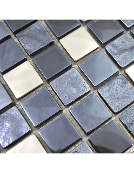 Kristall Metallmosaik Antracit Silver | Ekosten.se