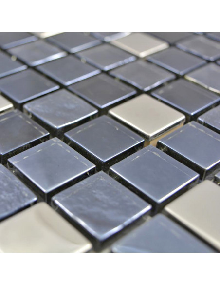 Kristall Metallmosaik Antracit Silver | Ekosten.se