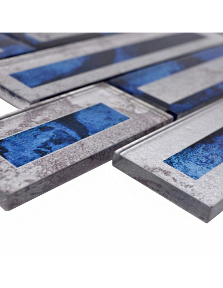 Silver Blå Kristallmosaik Bluenox  | Ekosten.se