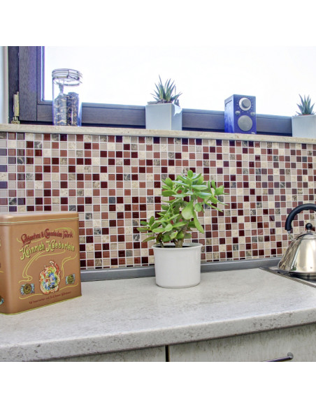Självhäftande Mosaik Beige Brun | Ekosten.se