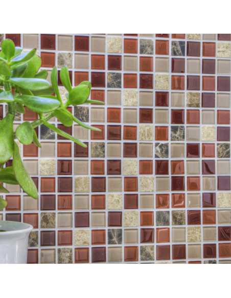Självhäftande Mosaik Beige Brun | Ekosten.se