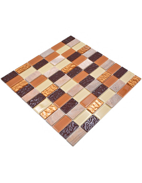 Självhäftande Brickmosaik Beige Brun | Ekosten.se