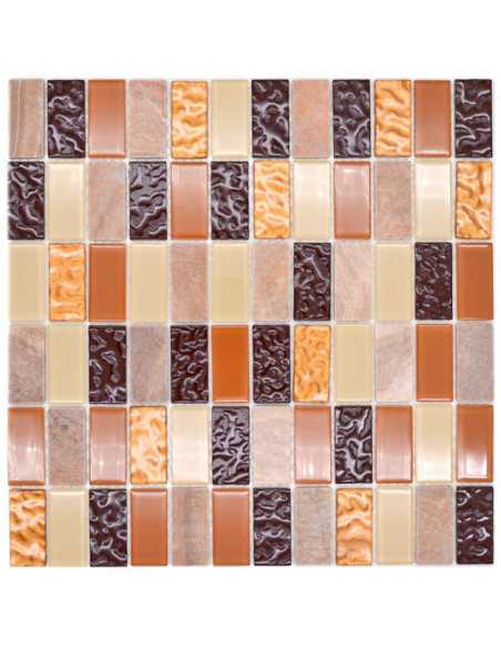 Självhäftande Brickmosaik Beige Brun | Ekosten.se