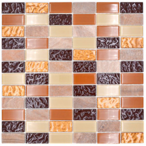Självhäftande Brickmosaik Beige Brun | Ekosten.se