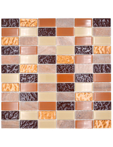 Självhäftande Brickmosaik Beige Brun | Ekosten.se
