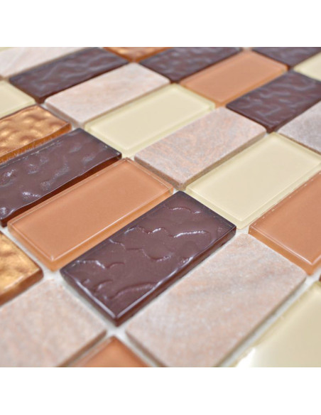 Självhäftande Brickmosaik Beige Brun | Ekosten.se