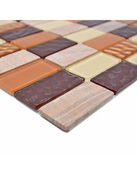 Självhäftande Brickmosaik Beige Brun | Ekosten.se