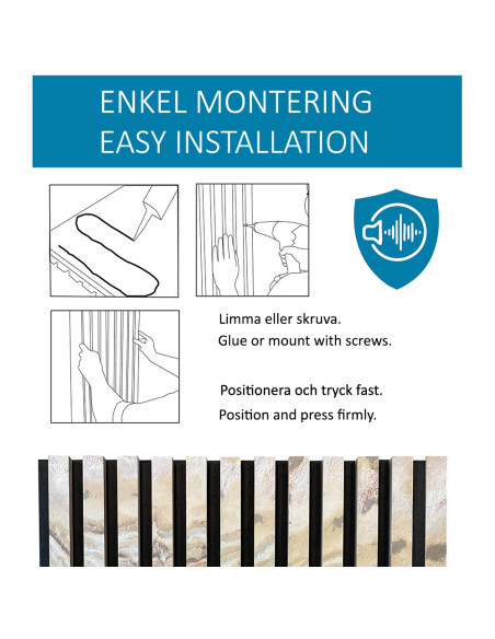 Akustikpanel Slate-Lite Nero | Ekosten.se