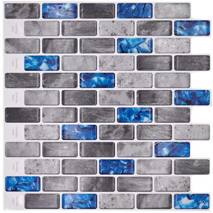 Självhäftande Vinylmosaik Grå Blå