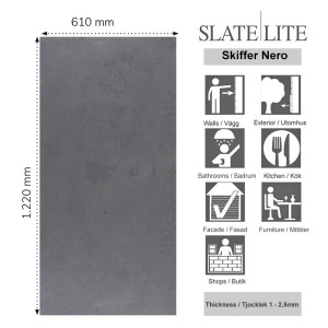 Stenfaner Skiffer Nero | Ekosten.se