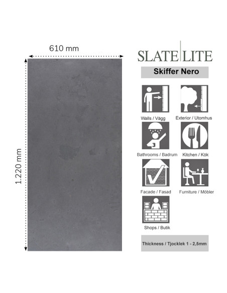Stenfaner Skiffer Nero | Ekosten.se