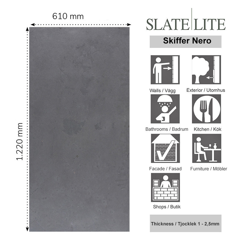 Stenfaner Skiffer Nero | Ekosten.se