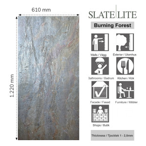 Stenfanér Burning Forest 61x122cm | Ekosten.se