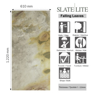 Stenfanér Skiffer Falling Leaves | Ekosten.se