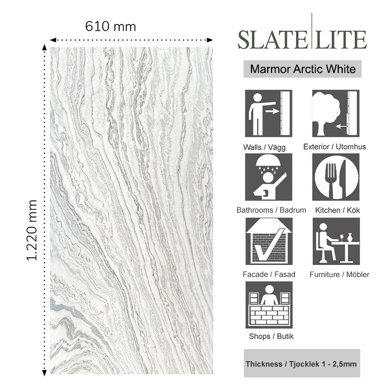 Stenfaner Marmor Arctic White