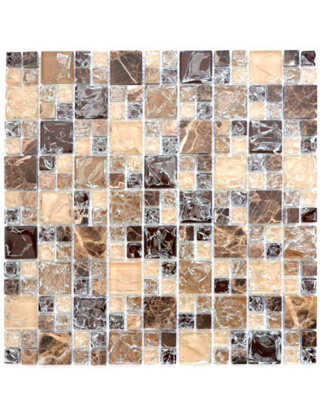 Kombi Kristall Marmor Mosaik Brun | Ekosten.se