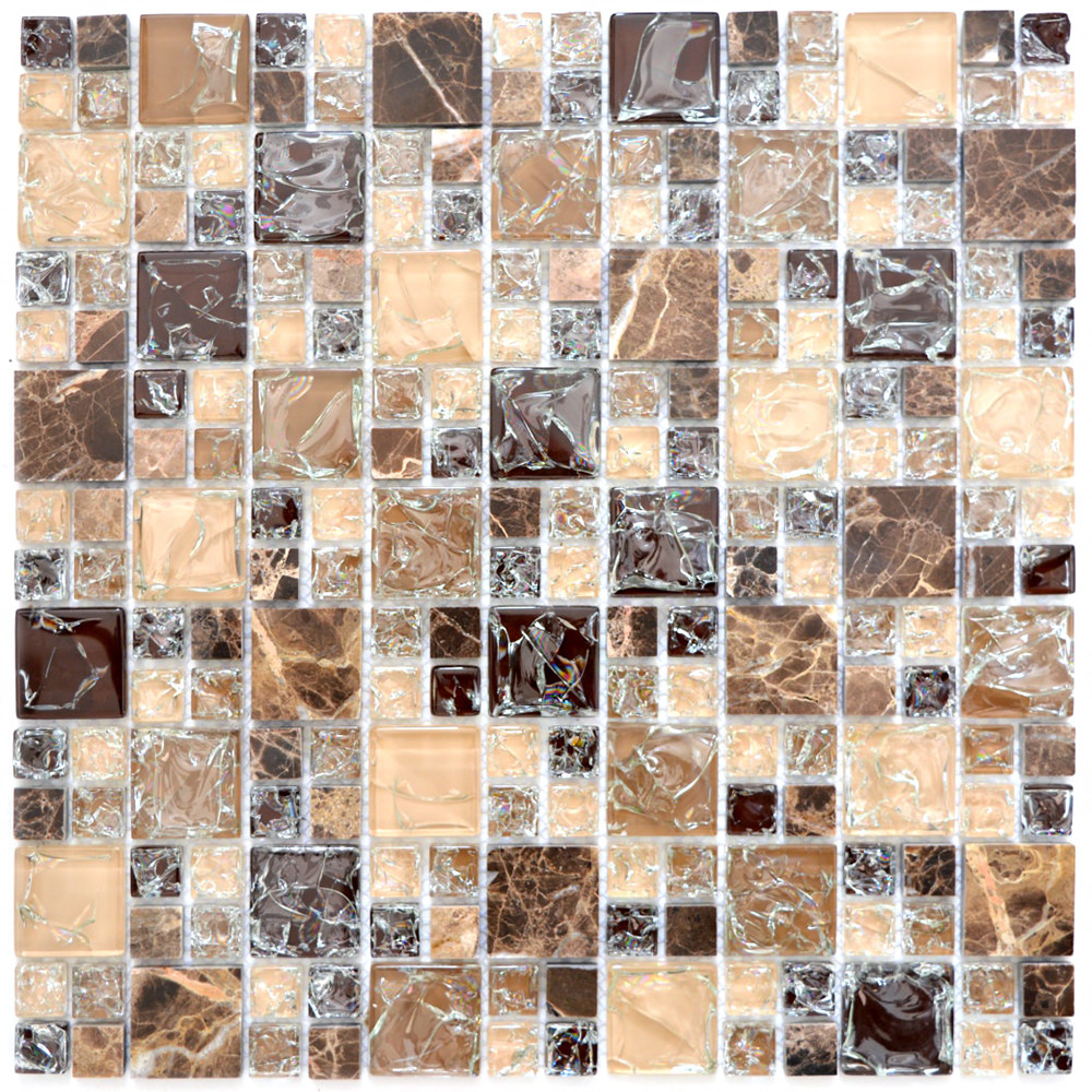 Kombi Kristall Marmor Mosaik Brun | Ekosten.se