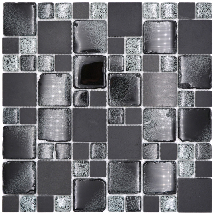 Svart Kristall Marmor Mosaik Antik | Ekosten.se