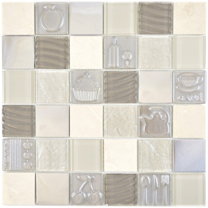 Beige Mosaik Marmor Kristall | Ekosten.se