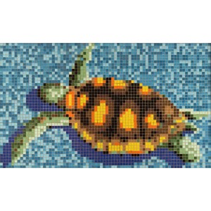 Pool Bild Mosaik Turtle 160x95cm